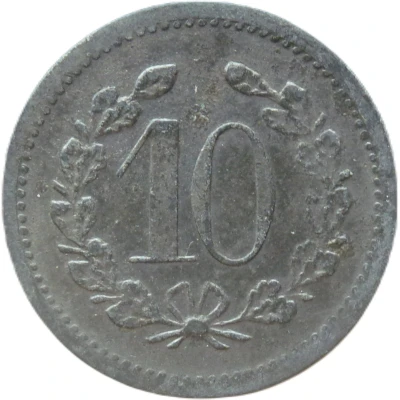 10 Pfennigs - Zirndorf back