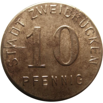 10 Pfennigs - Zweibrücken front