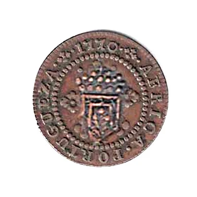 10 Reis - Maria II Countermark "CROWNED SHIELD" over "5 Reis José" ND front