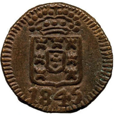 10 Réis - Maria II Goa front