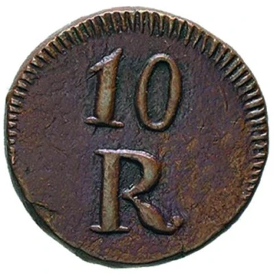 10 Réis - Maria II Goa back