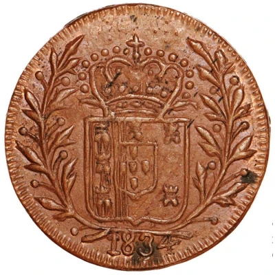 10 Réis - Maria II Pattern, Damão front