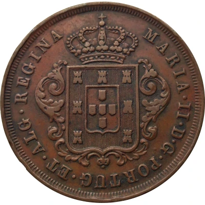 10 Réis - Maria II front