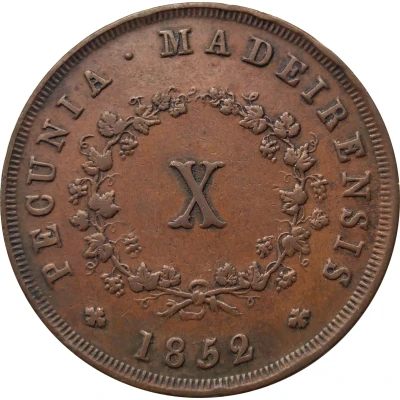 10 Réis - Maria II back