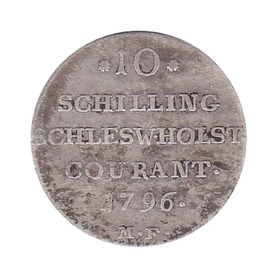 10 Schilling Courant / ⅙ Speciesthaler - Christian VII back