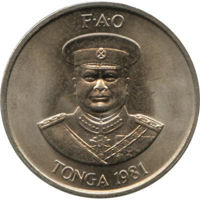 10 Seniti - Taufa'ahau Tupou IV FAO front