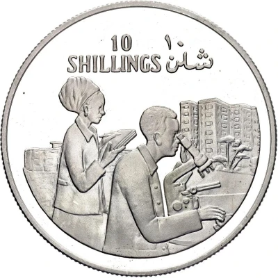 10 Shillings 10th Anniversary of Republic back