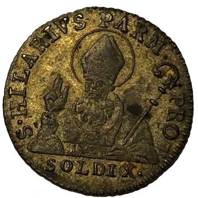 10 Soldi - Ferdinand I Parma; square arms back