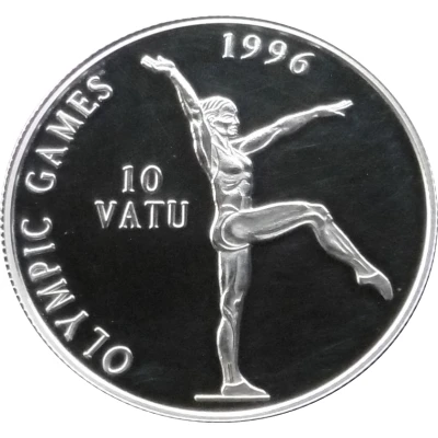 10 Vatu 1996 Olympic Games - Gymnast back