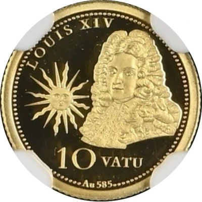 10 Vatu Louis XIV back