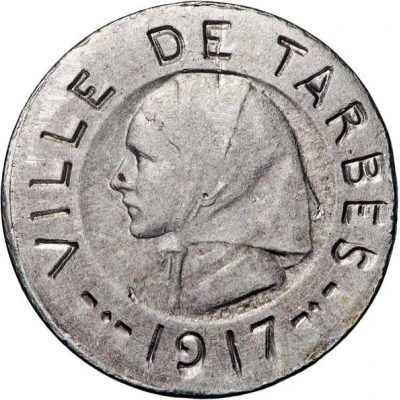 10 centimes - ville de Tarbes [65] - Essai front