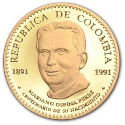 100 000 Pesos Mariano Ospina Perez ND front