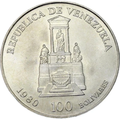 100 Bolívares Simón Bolivar's Death front