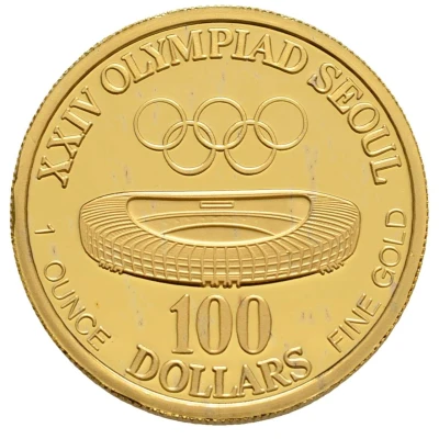 100 Dollars America's Cup/XXIV Olympics Mule back