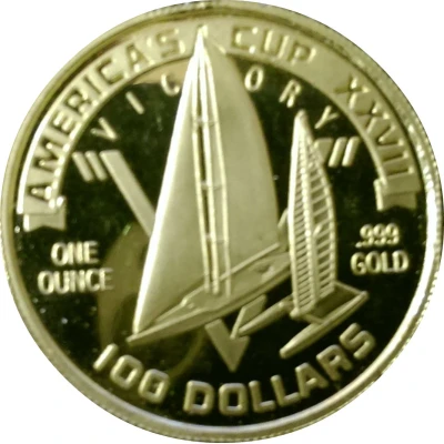 100 Dollars Americas Cup back