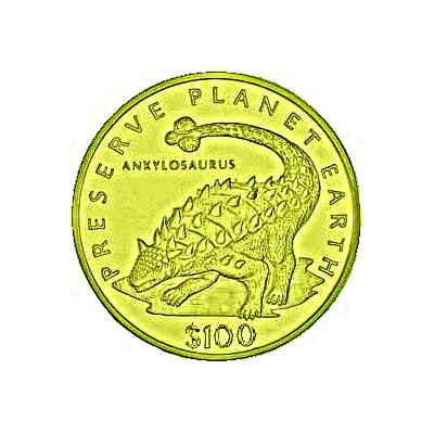 100 Dollars Ankylosaurus back