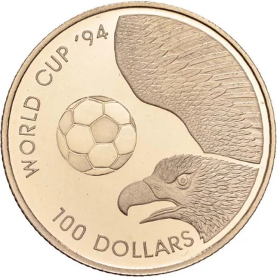 100 Dollars - Elizabeth II FIFA World Cup USA back