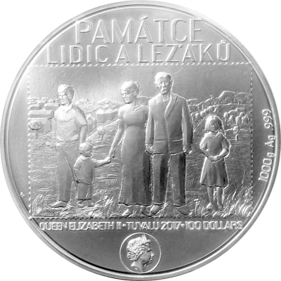 100 Dollars - Elizabeth II Lidice and Ležáky massacres front