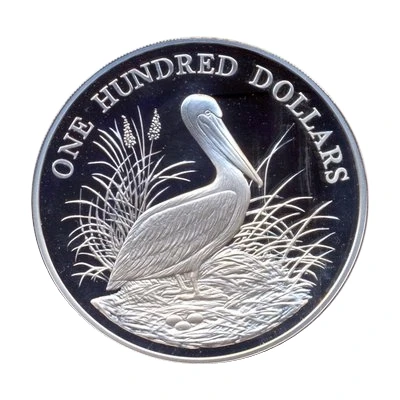 100 Dollars - Elizabeth II Pelican back