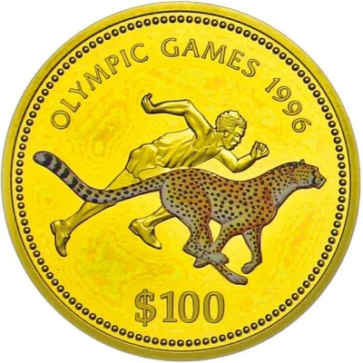 100 Dollars Namibia Olympics back