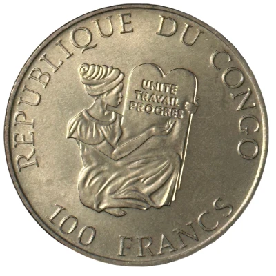 100 Francs CFA 2000 Summer Olympic Games front