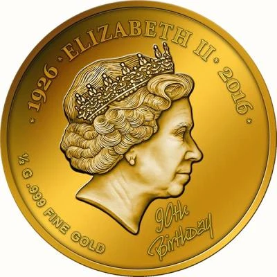 100 Francs CFA 90th Birthday of Queen Elizabeth II back