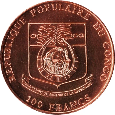 100 Francs CFA Congolese Peafowl front