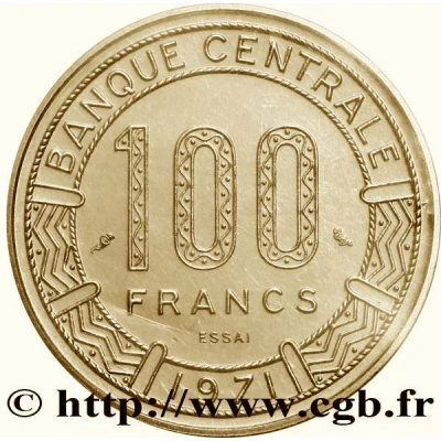 100 Francs CFA Essai back