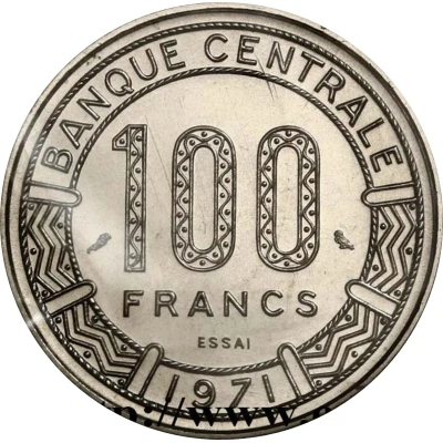 100 Francs CFA Essai back