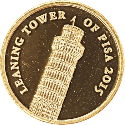 100 Francs CFA Leaning Tower of Pisa back