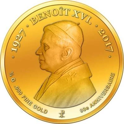 100 Francs CFA Pope Benedict XVI back