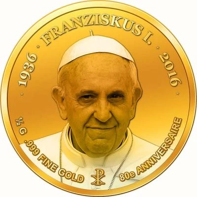 100 Francs CFA Pope Francis back