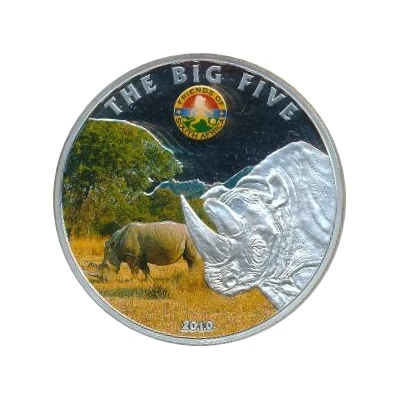 100 Francs CFA Rhino back