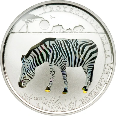 100 Francs CFA Zebra back