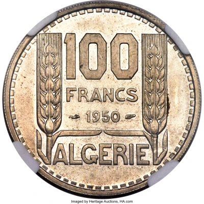 100 Francs Pattern back