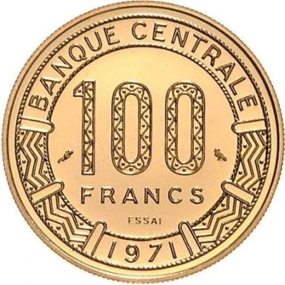 100 Francs Pattern back