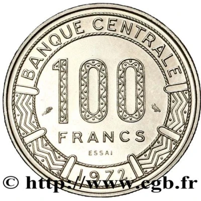 100 Francs Pattern back