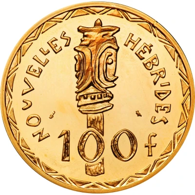 100 Francs Piedfort gold back