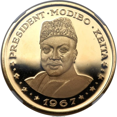 100 Francs President Modibo Keita, "1967" back