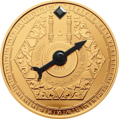 100 Francs Qibla compass; gold plated back