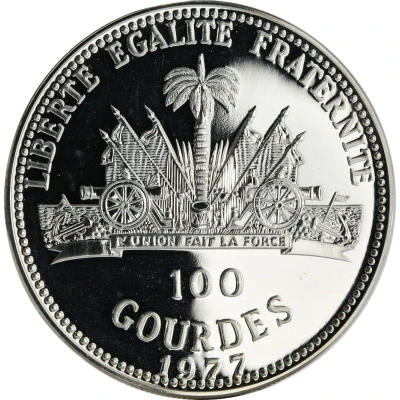 100 Gourdes Statue of Liberty back