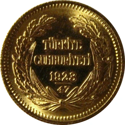 100 Kuruş Tam Cumhuriyet Altini; Gold Bullion Coinage front