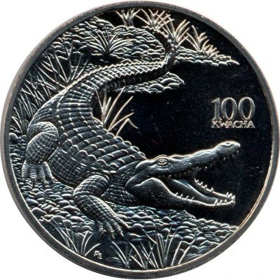 100 Kwacha Crocodile back