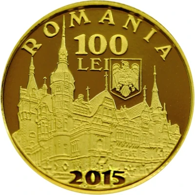 100 Lei Peleș Castle front