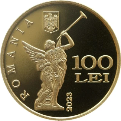 100 Lei Romanian Revolution of front