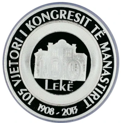 100 Lekë Congress of Manastir front