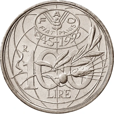 100 Lire FAO back
