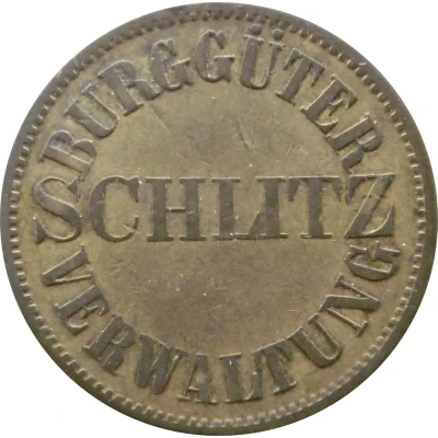 100 Pfennigs - Schlitz (Burggüter Verwaltung) ND front