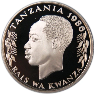 100 Shilingi Conservation; Silver Proof Issue front