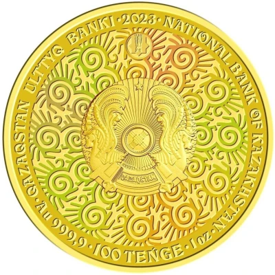 100 Teńge Gold KÓKBÓRI - Investment Coinage front